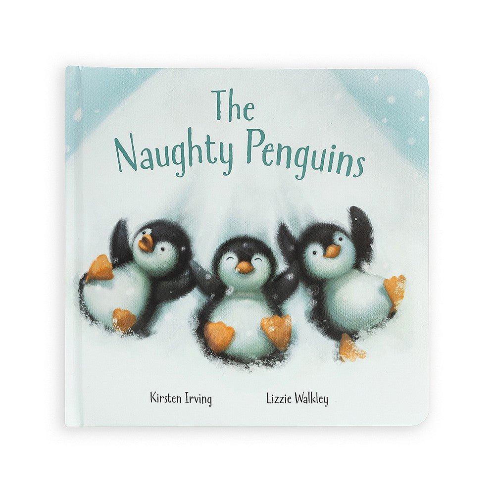 Jellycat The Naughty Penguin Book - I Want That Present