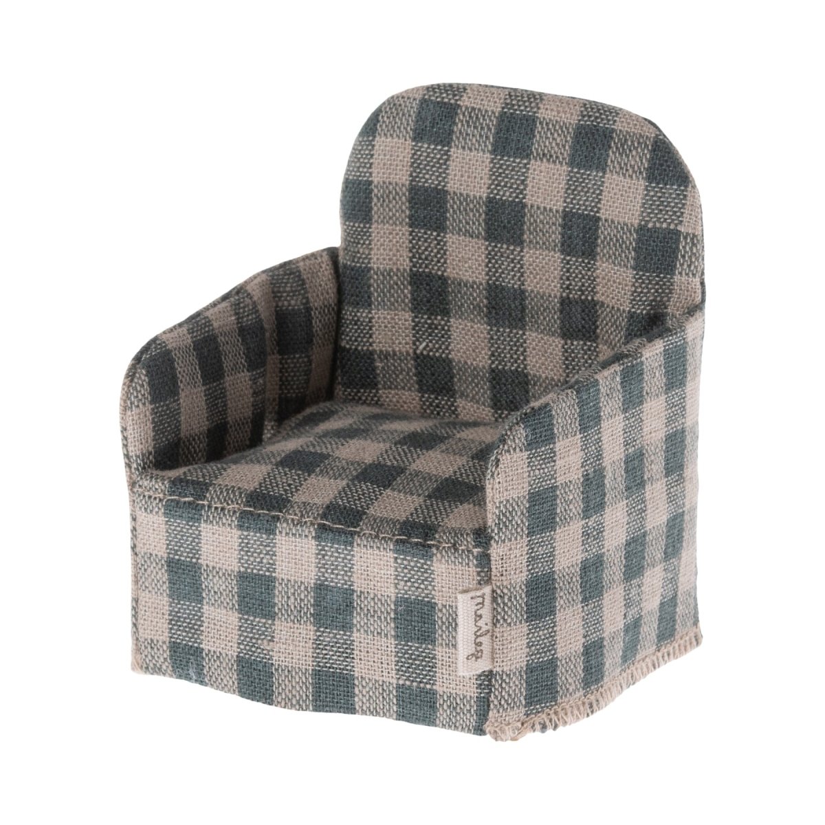 Maileg Mouse Chair - Green Check - I Want That Present