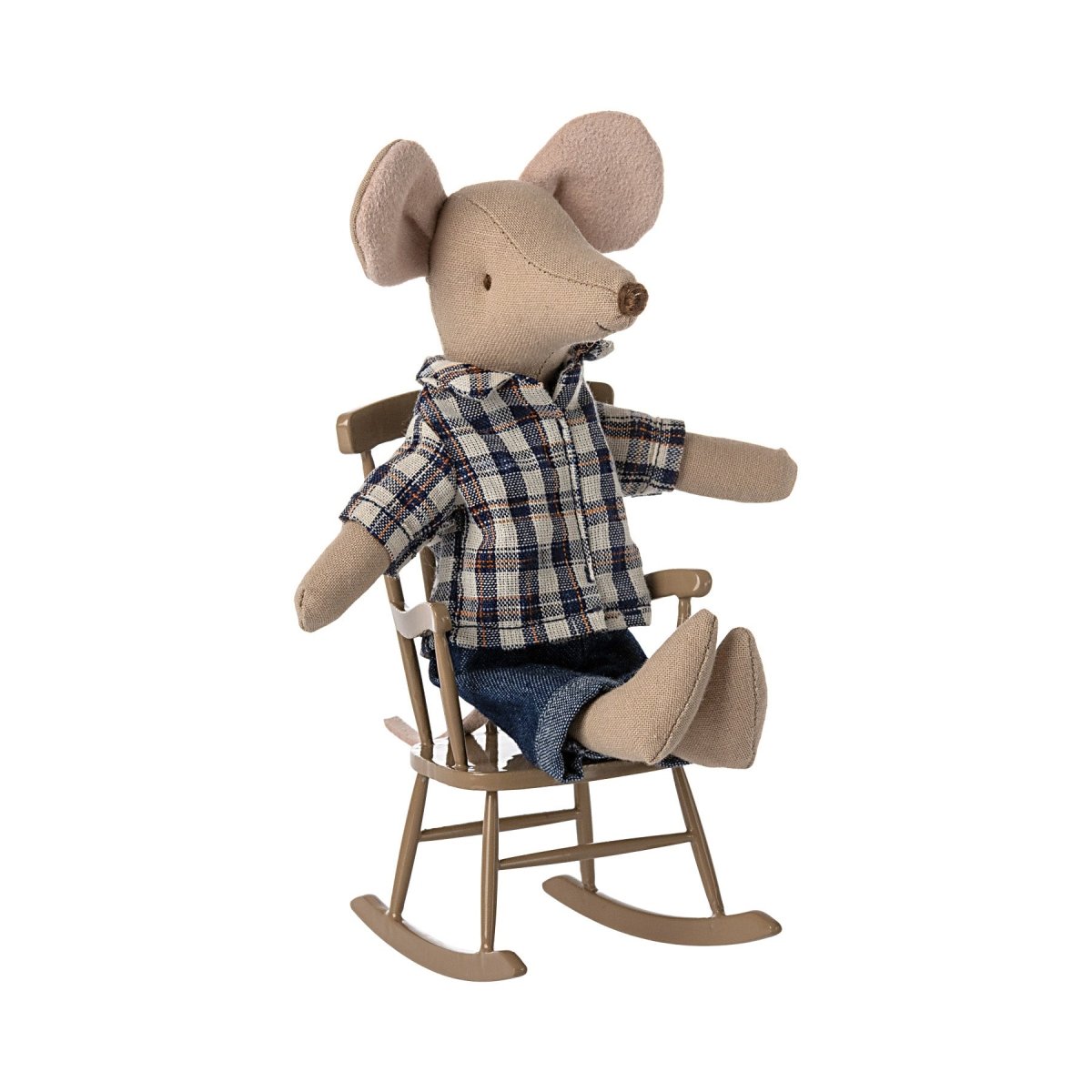 Maileg Rocking Chair, Mouse, Light Brown - I Want That Present