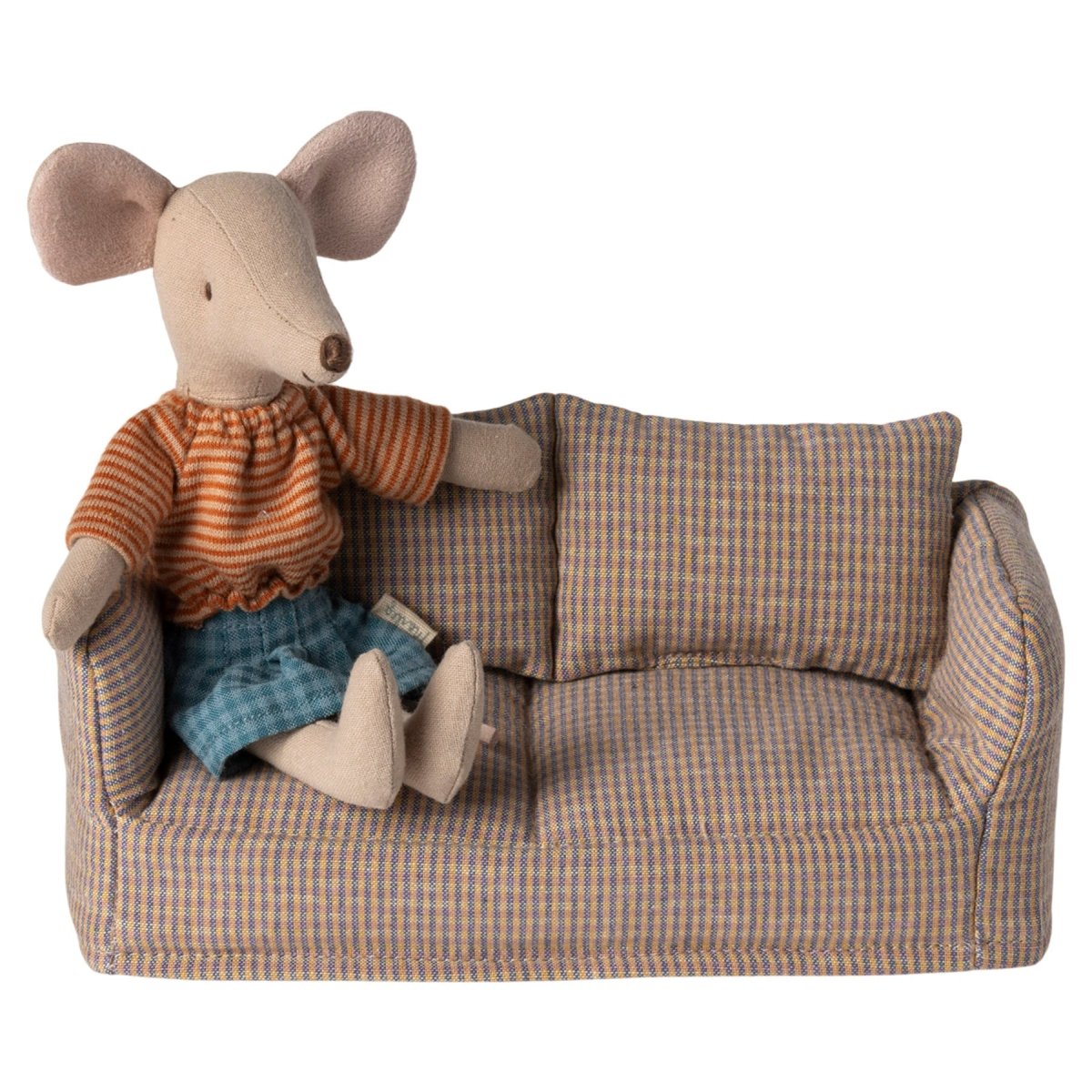 Maileg Mouse Couch - Linen - I Want That Present