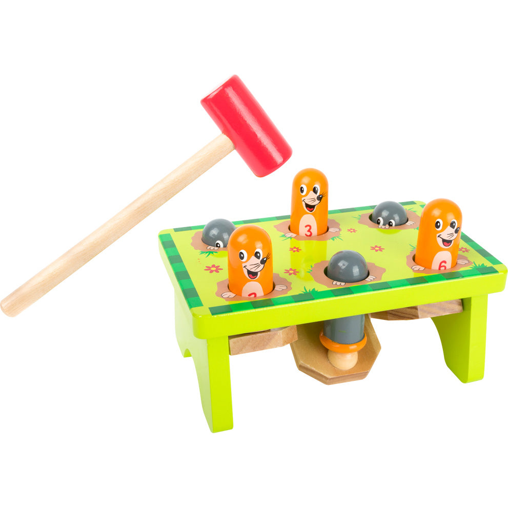 Wooden Pop Goes the Mole Hammer Game by Small Foot