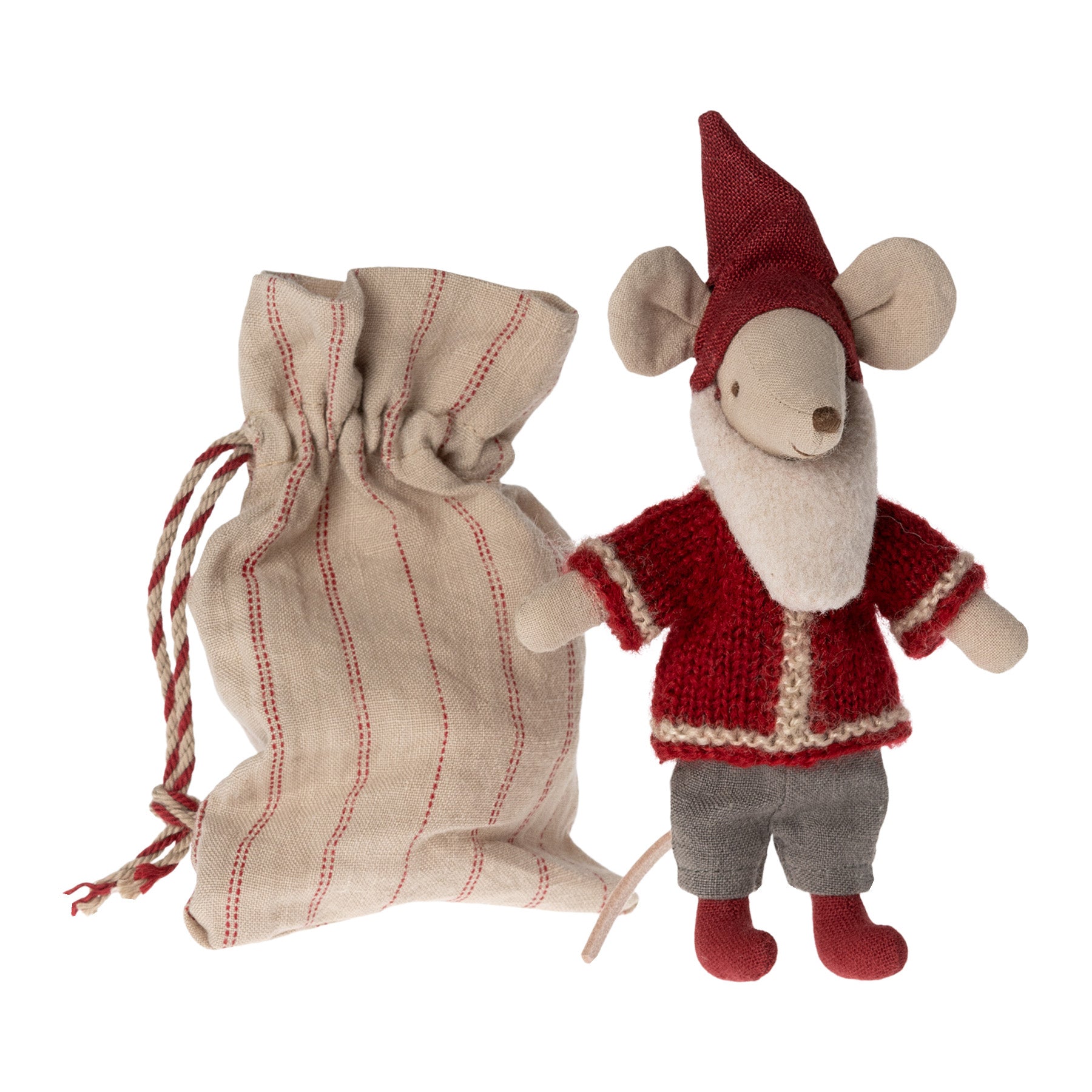Maileg Santa Mouse, Christmas Tree and Sled Bundle