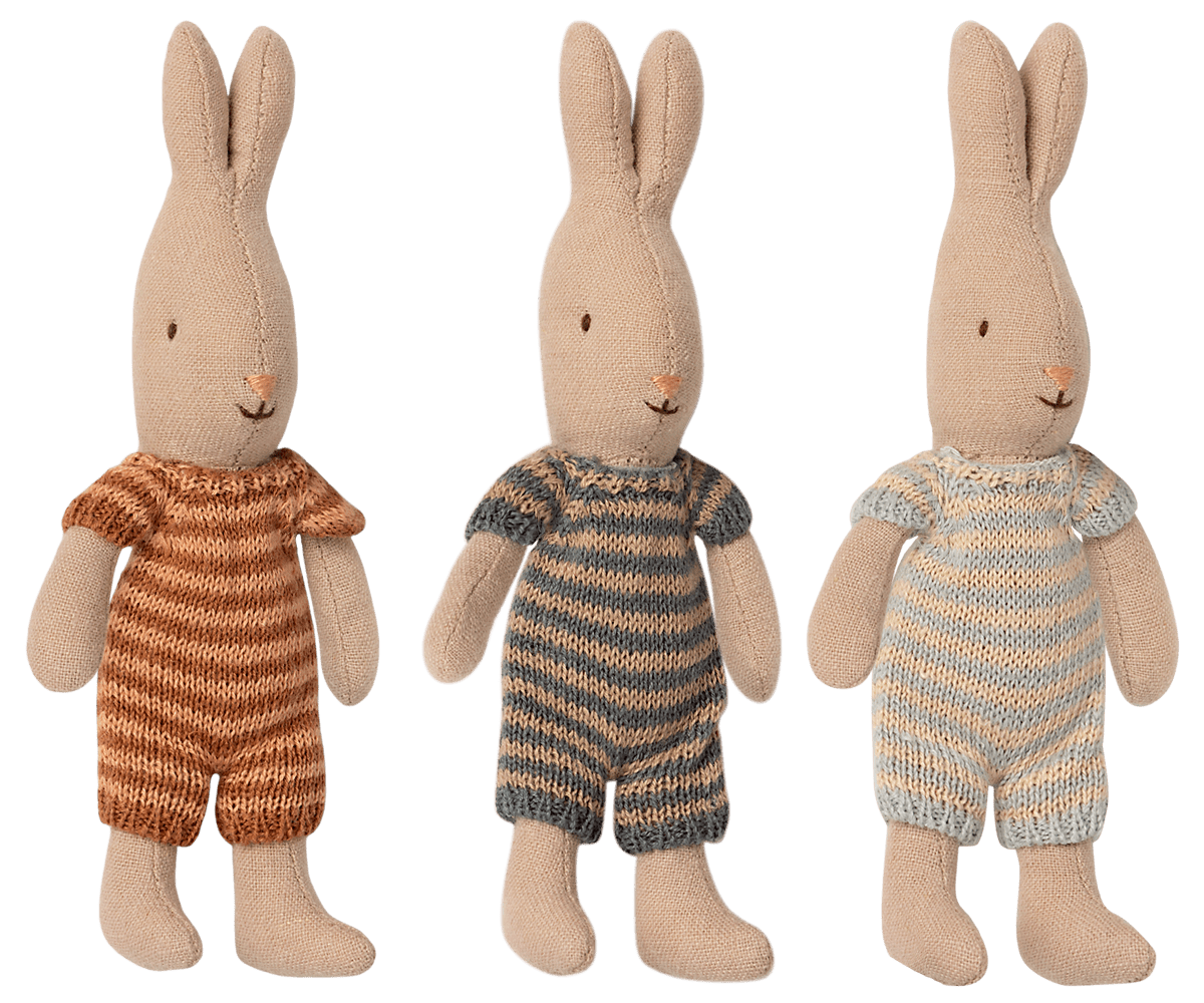 Maileg Micro Rabbit - Knitted outfit - I Want That Present