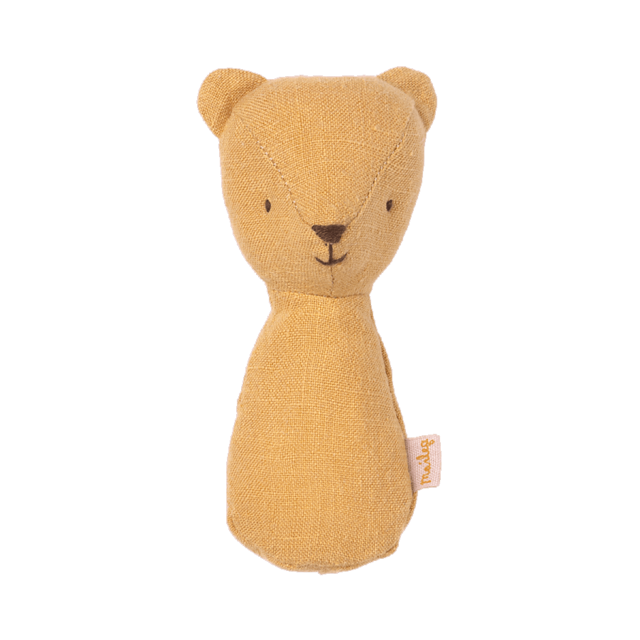 Maileg Lullaby Friends, Teddy Rattle - Dusky Yellow