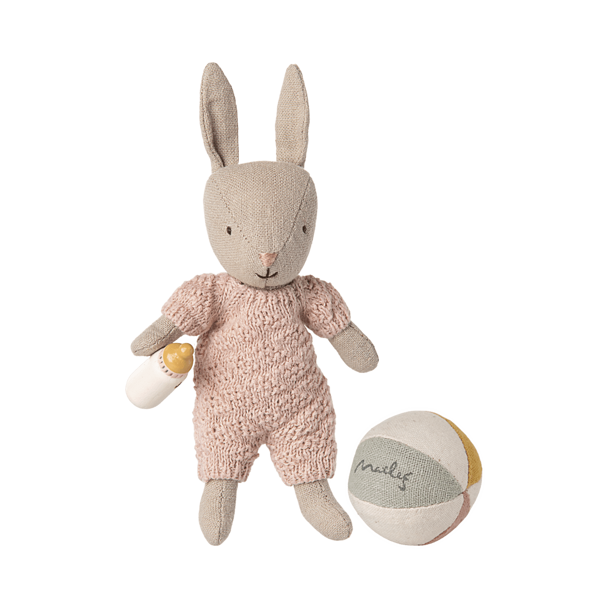 Maileg Rabbit Set, Micro - Sand - Rose - PREORDER - due November - I Want That Present