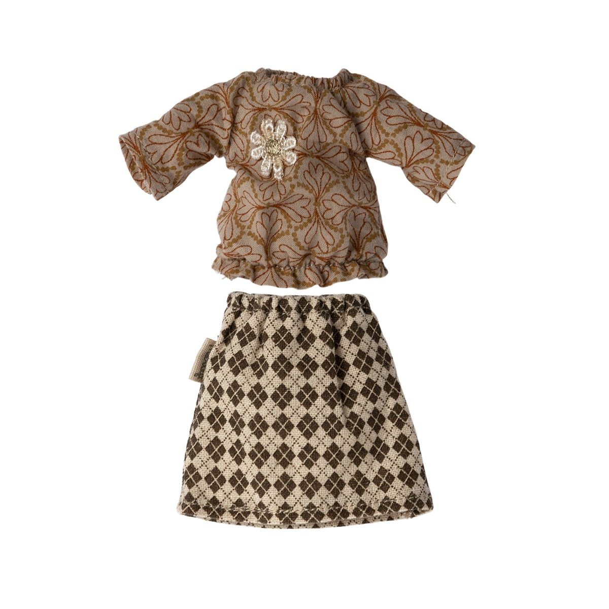 Maileg Grandma Mouse Clothes - Blouse & Skirt - I Want That Present