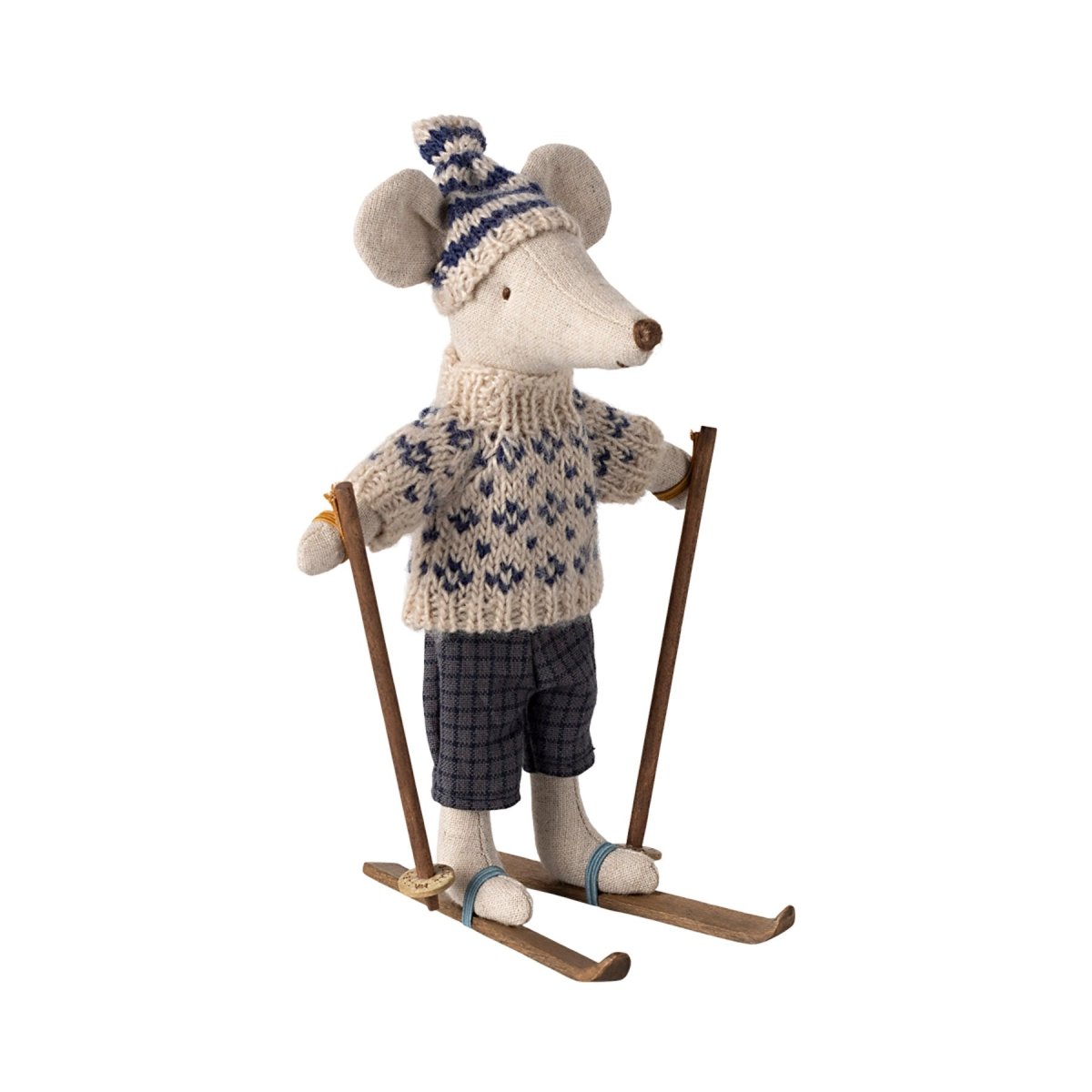 Maileg Winter Ski Mouse, Dad (with Hat) - I Want That Present