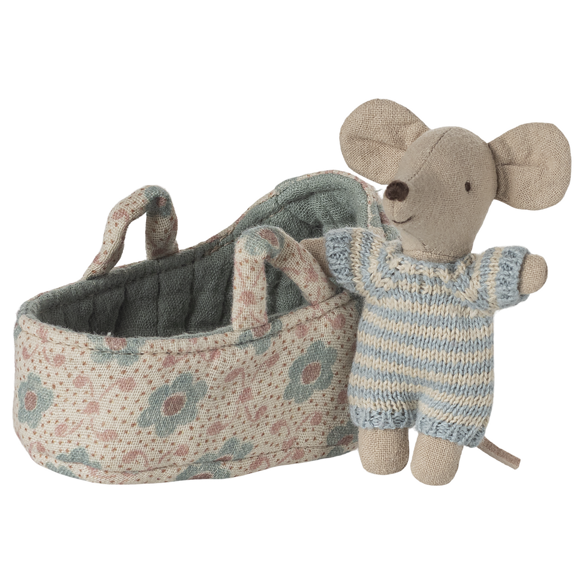Baby Mouse in Carry Cot - Blue