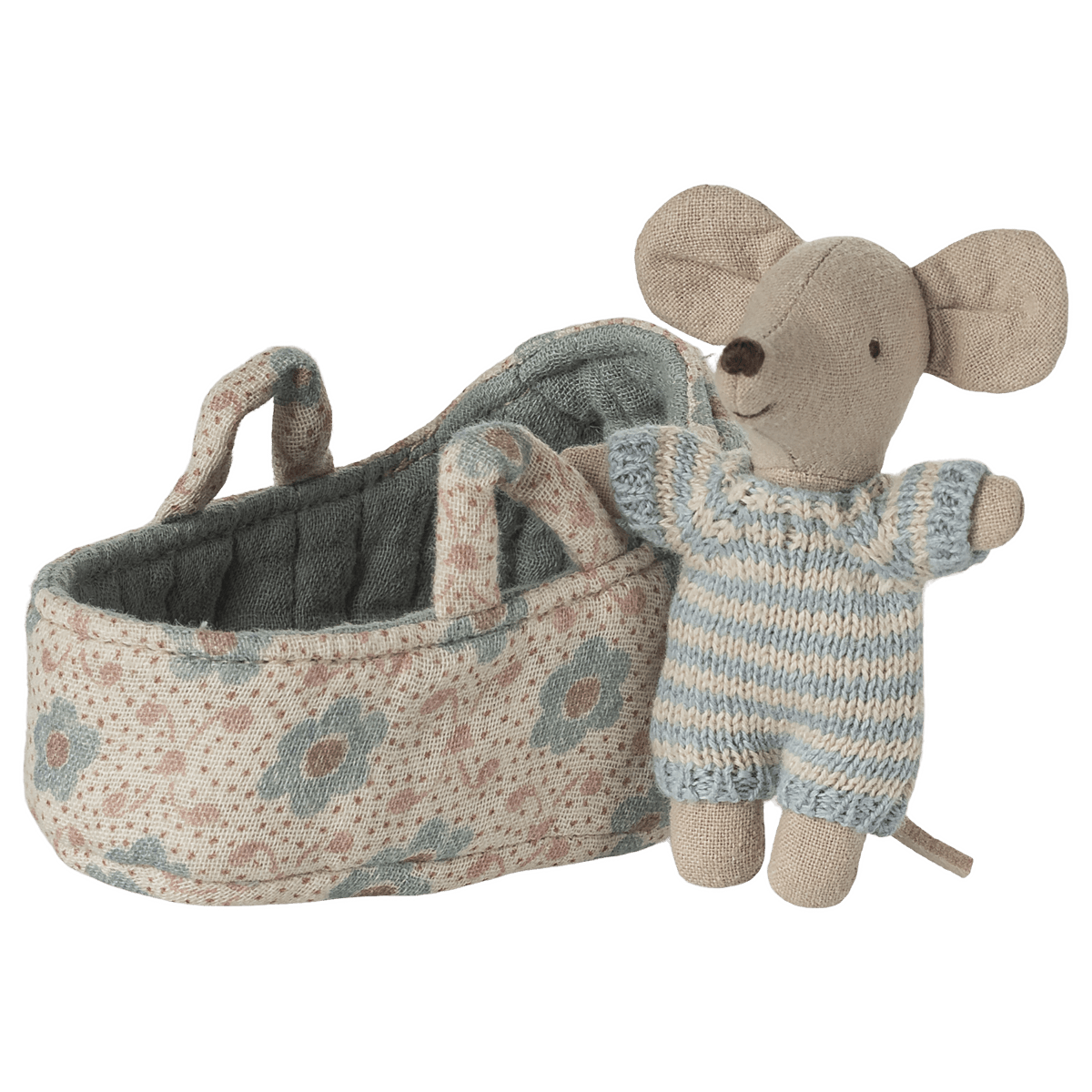 Baby Mouse in Carry Cot - Blue - I Want That Present