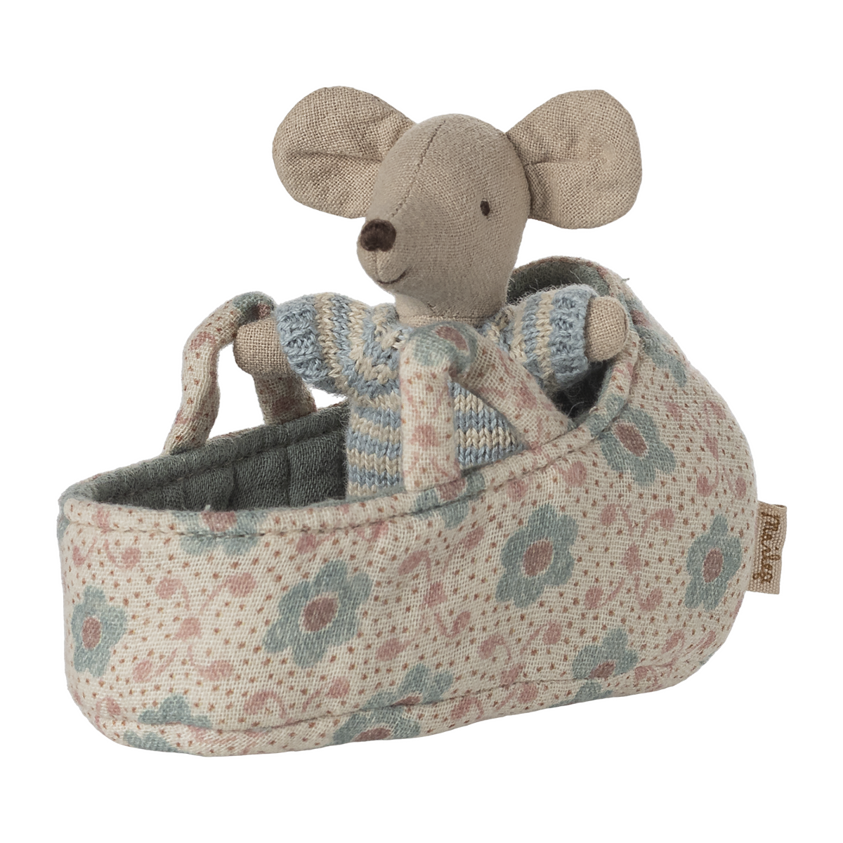 Baby Mouse in Carry Cot - Blue