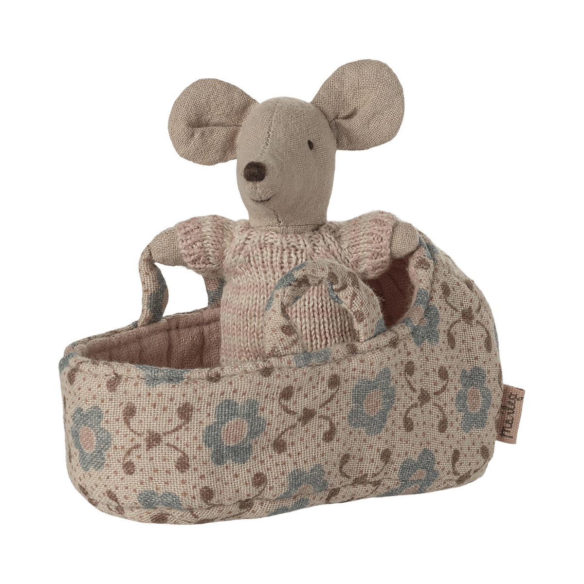 Baby Mouse in Carry Cot - Rose - I Want That Present