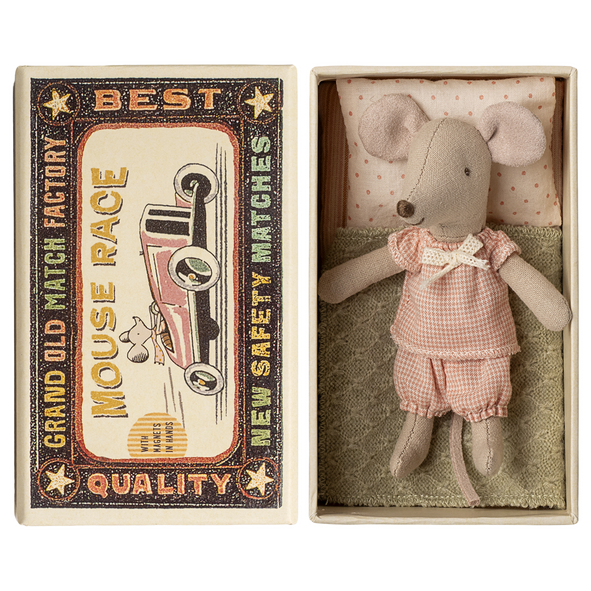 Maileg Little Sister Mouse in Matchbox