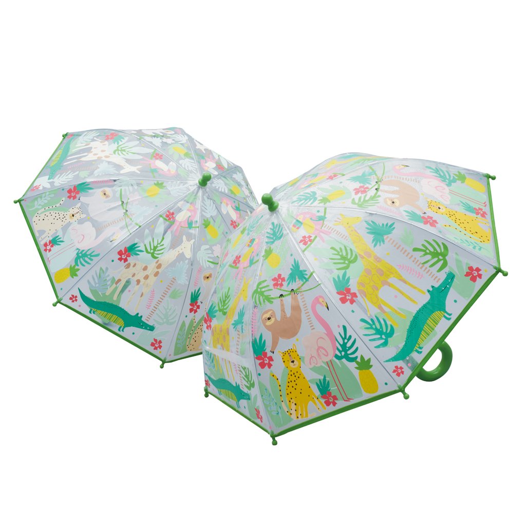 Colour Changing Umbrella - Jungle by Floss & Rock