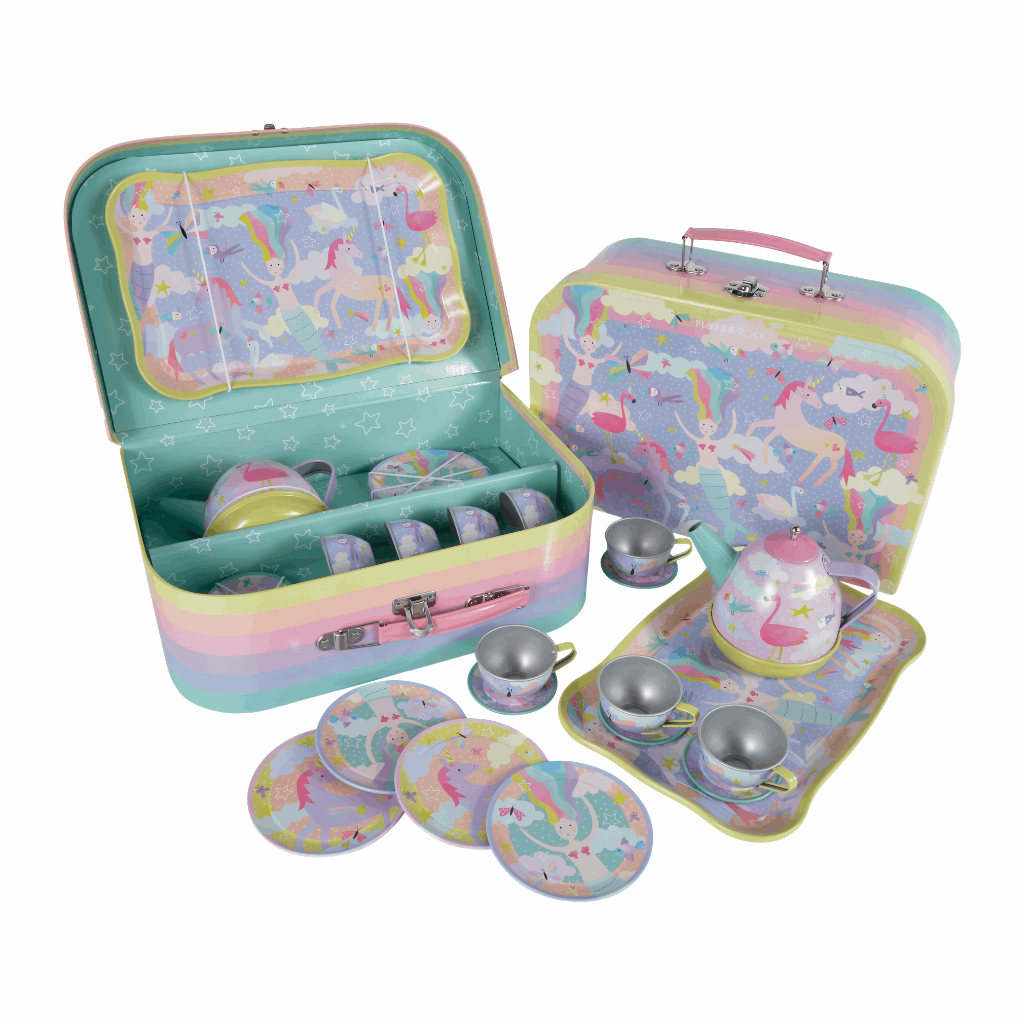 Floss & Rock Musical Tin Tea Set - Fantasy (15 piece set)
