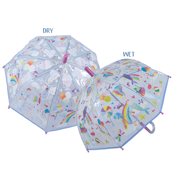 Transparent Colour Changing Umbrella - Fantasy by Floss & Rock