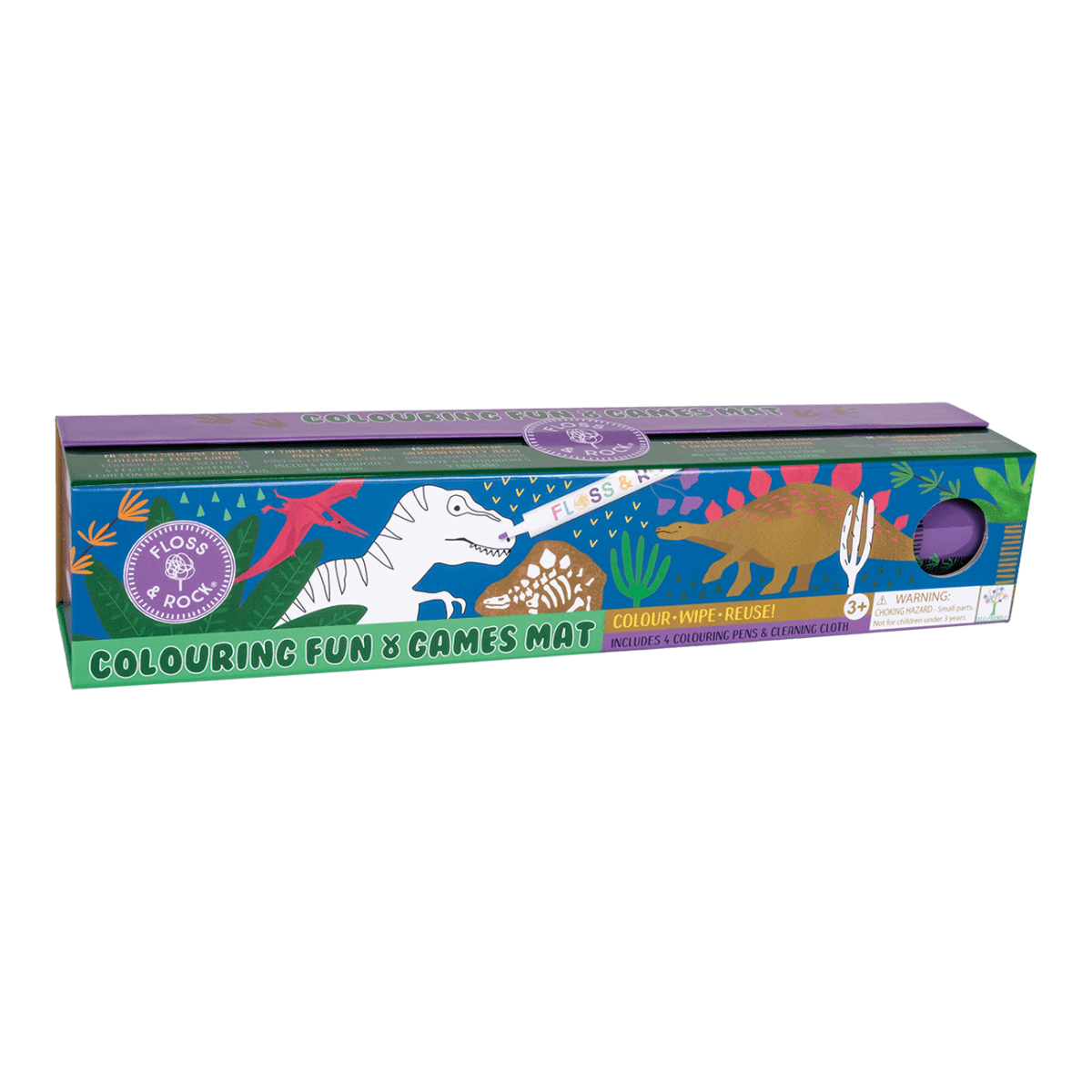 Colouring Fun & Games Mat - Dinosaur - I Want That Present