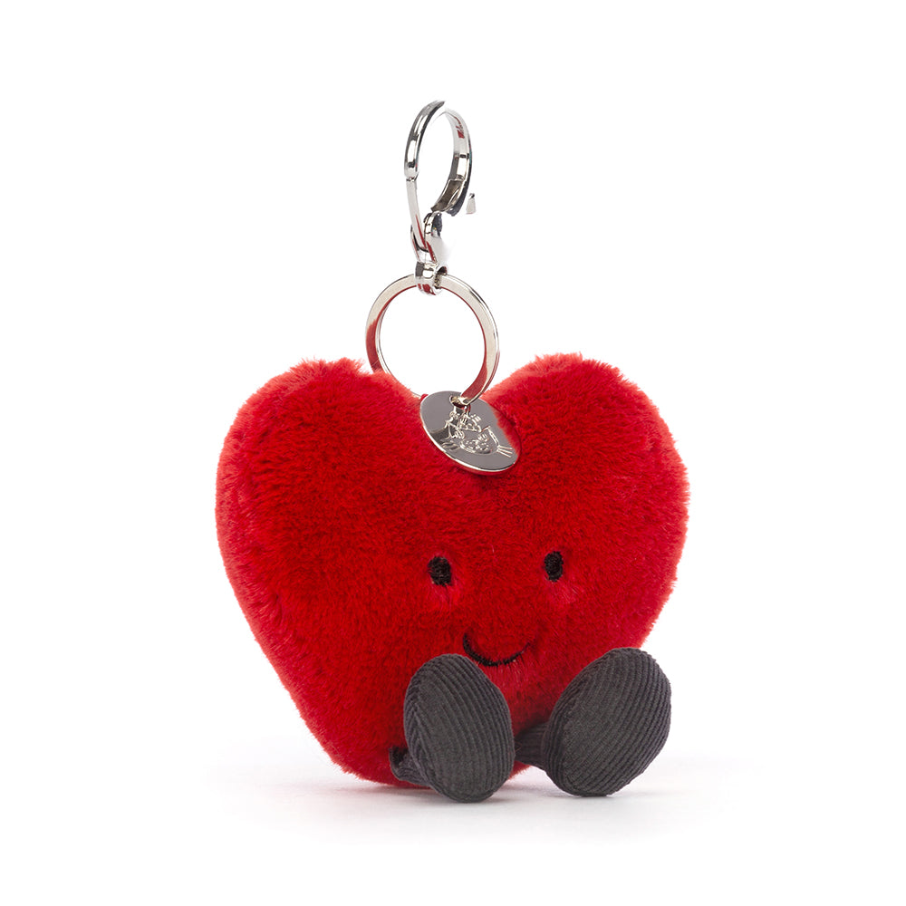 jellycat red heart bag charm