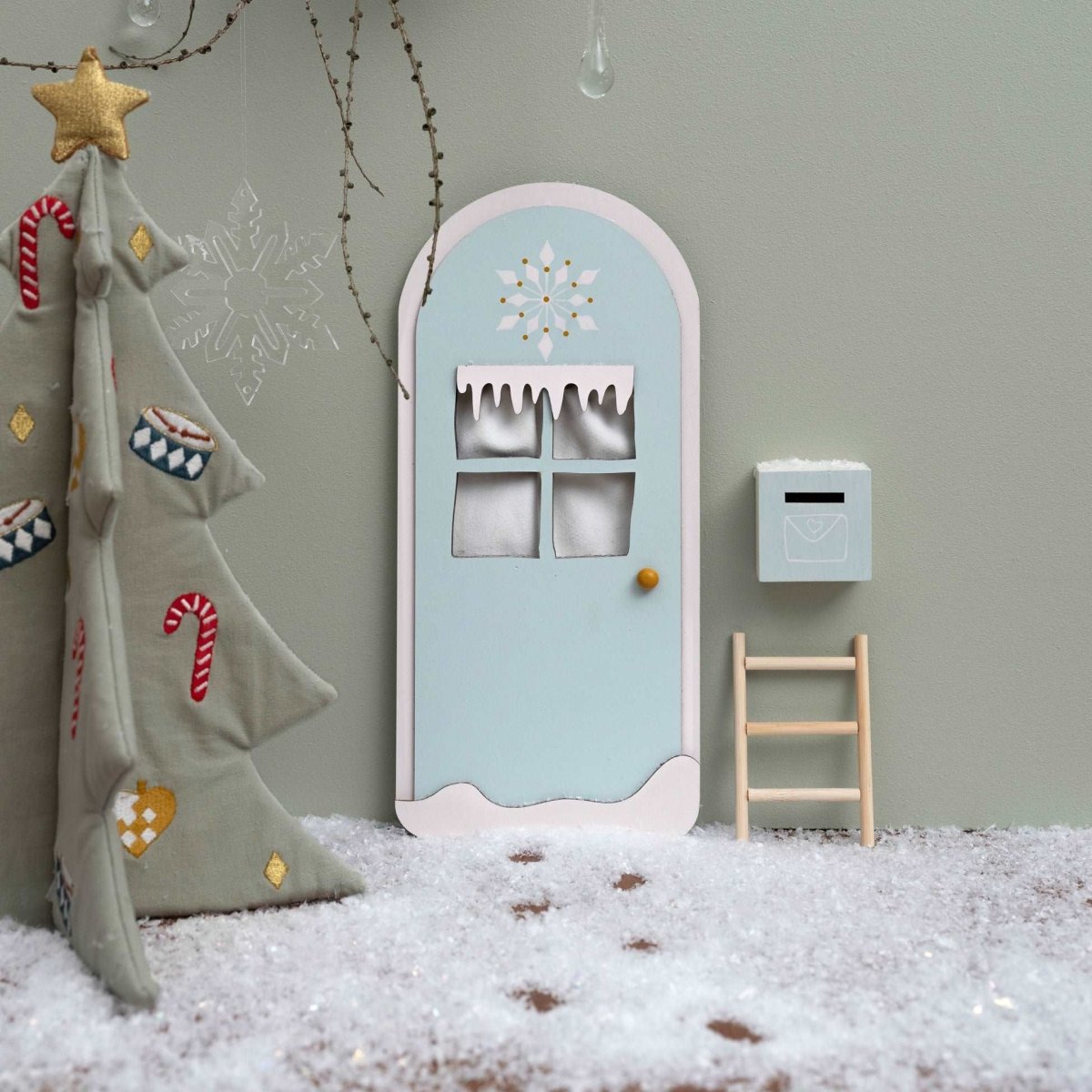 Fabelab Elf Door - Winter Wonderland - Foggy Blue - I Want That Present