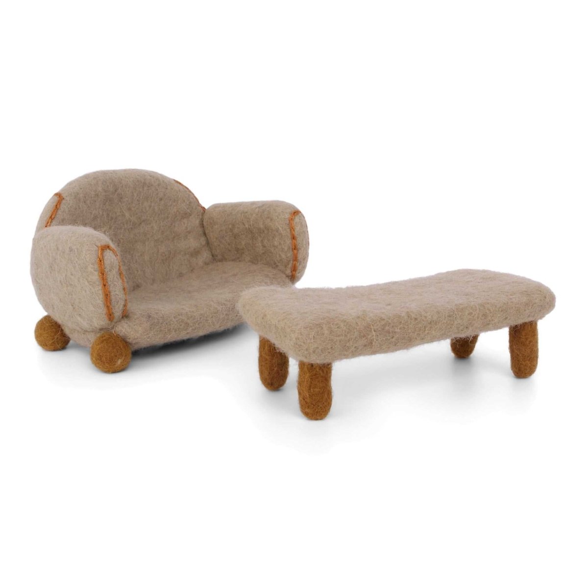En Gry & Sif Felt Dollshouse Sofa & Coffee Table - I Want That Present