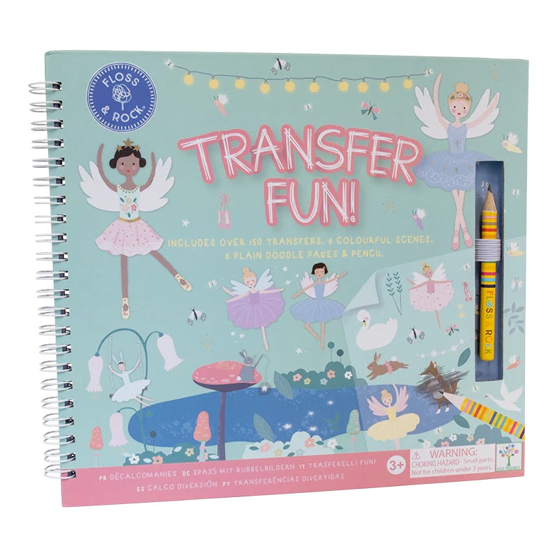floss & rock enchanted transfer fun set with an aqua cover adorned with fairies, ballerinas and woodland creatures