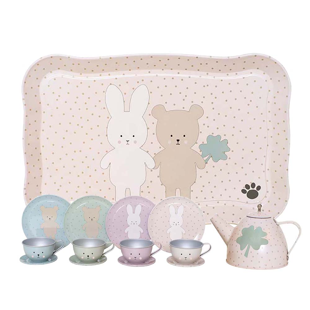 Tea Set Teddy & Bunny by Jabadabado