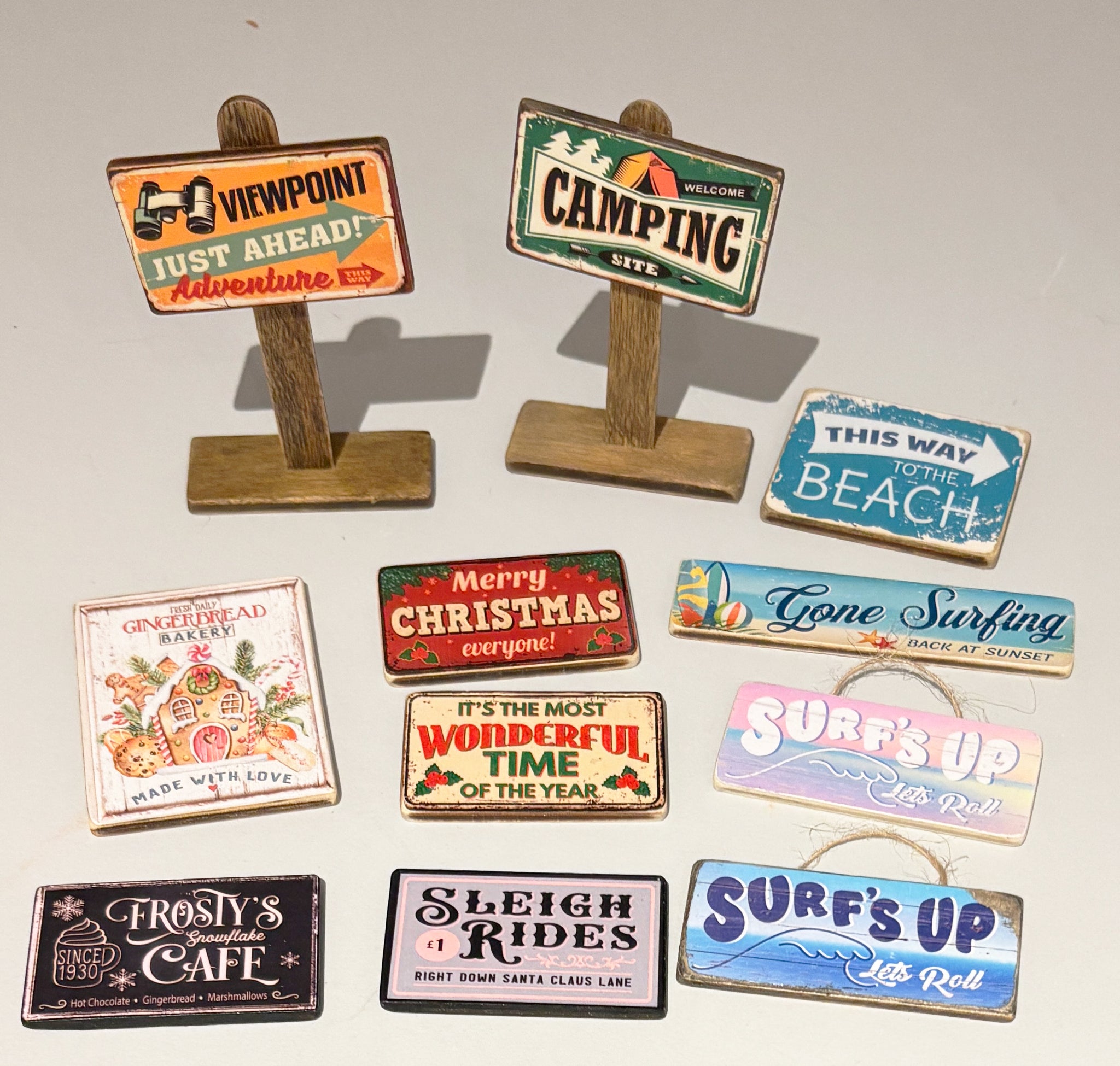 Miniature Dolls House Signs