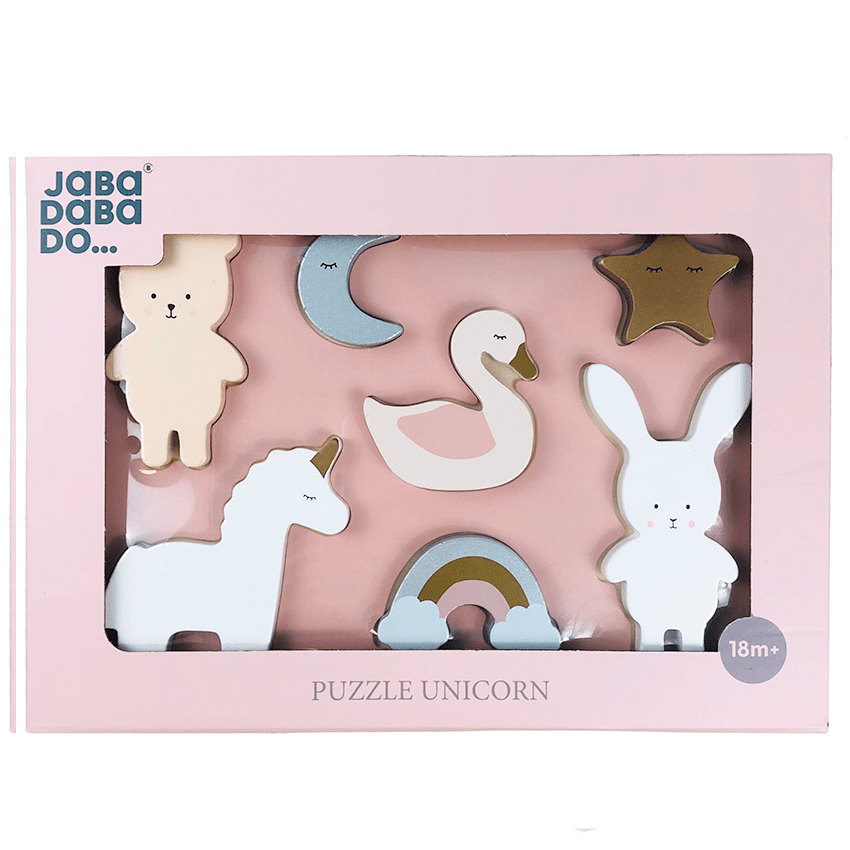 Unicorn Wooden Puzzle - I Want That Present