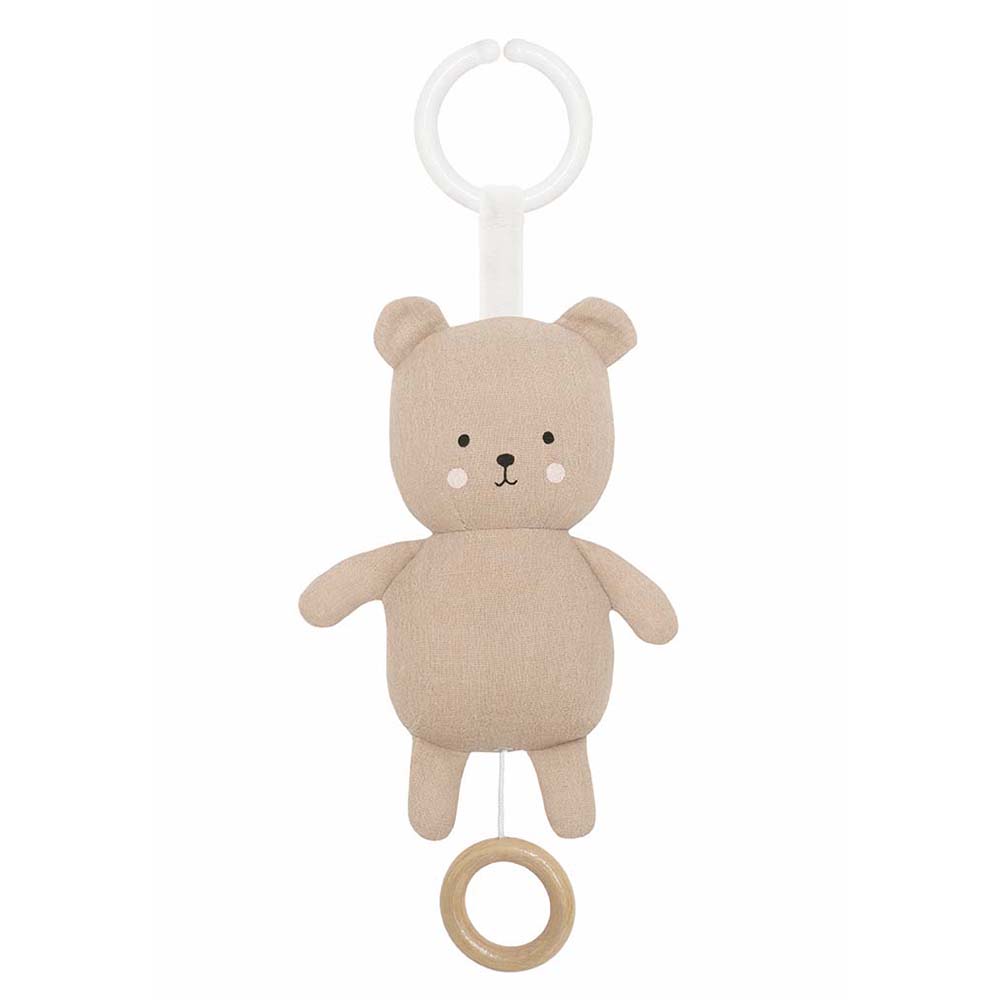 jabadabado beige cotton teddy musical pull