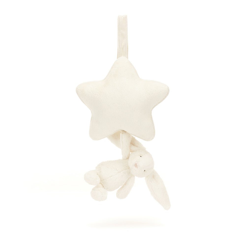 Jellycat Bashful Cream Bunny Musical Pull - I Want That Present
