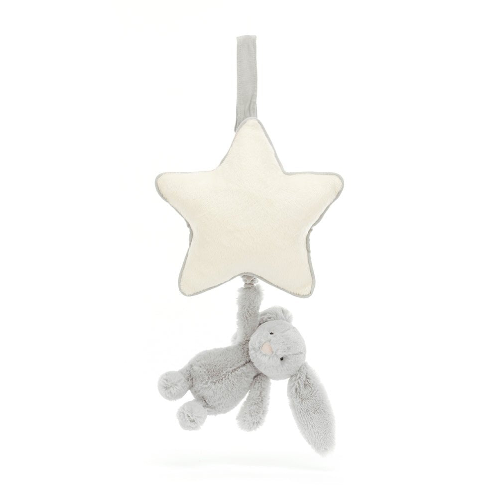 Jellycat Jellycat Silver Bunny Musical Pull - I Want That Present