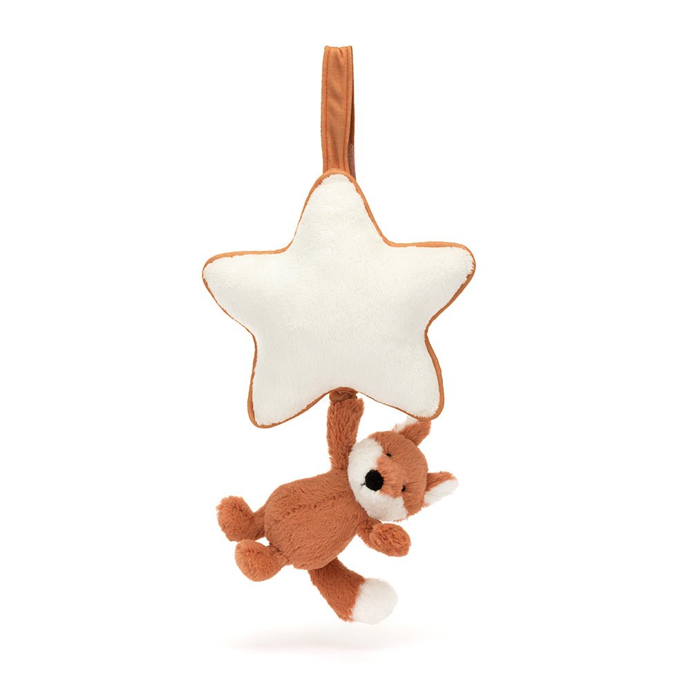 Jellycat Bashful Fox Cub Musical Pull - I Want That Present
