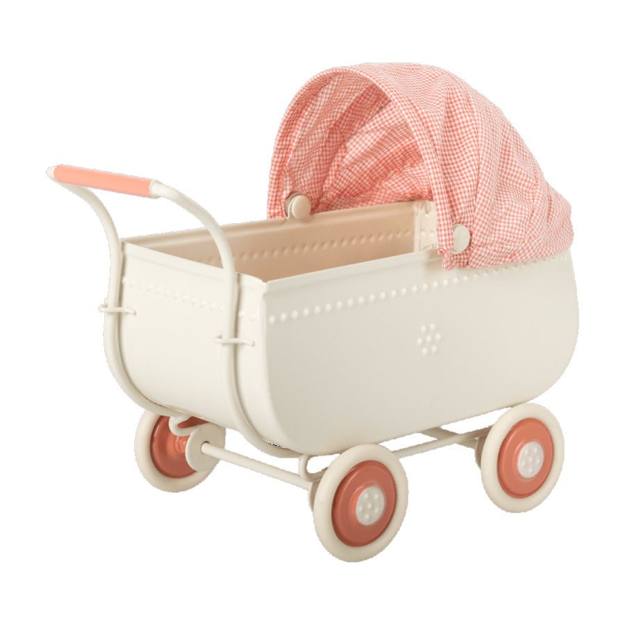 Maileg Micro Pram - Coral - I Want That Present