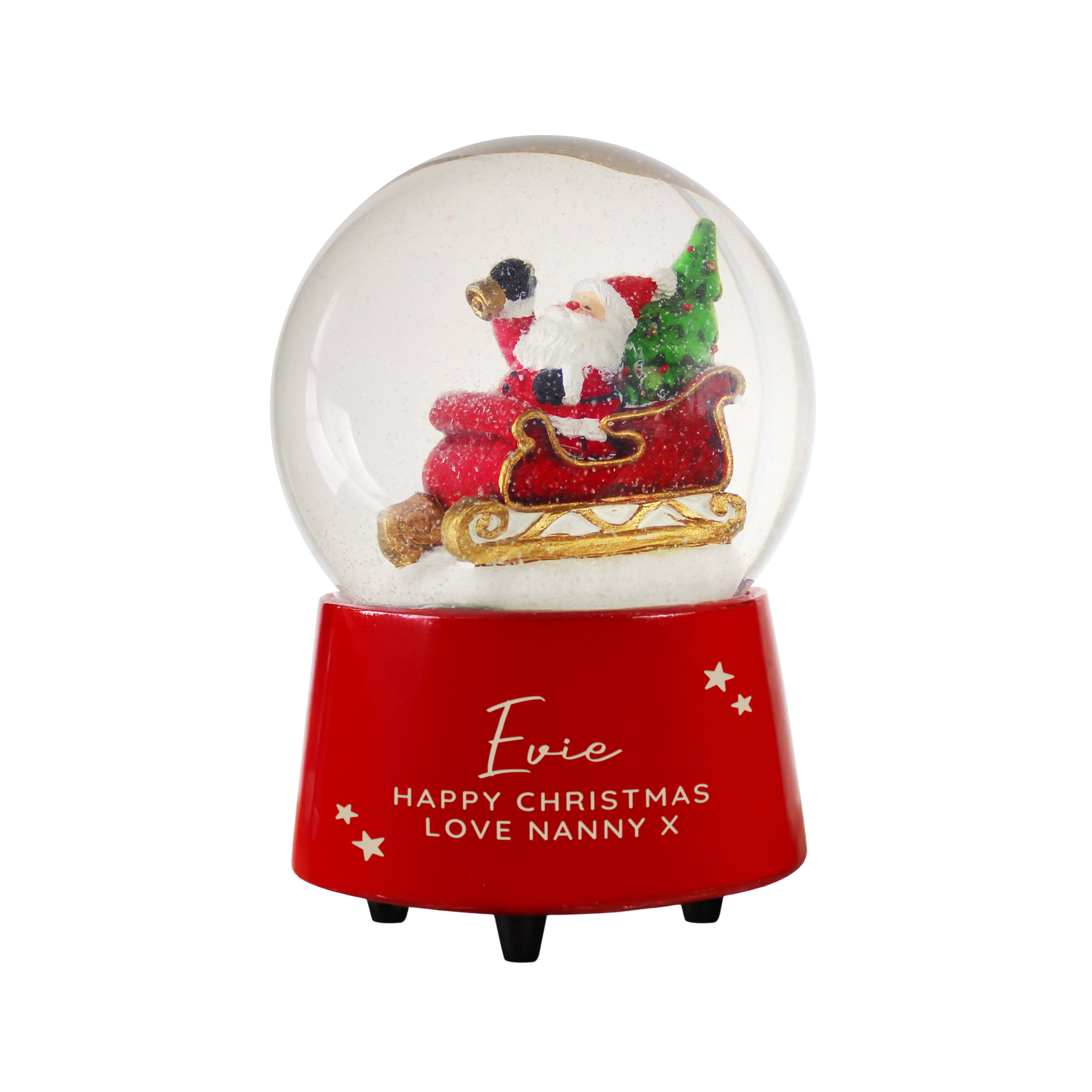 Personalised Musical Santa Snow Globe