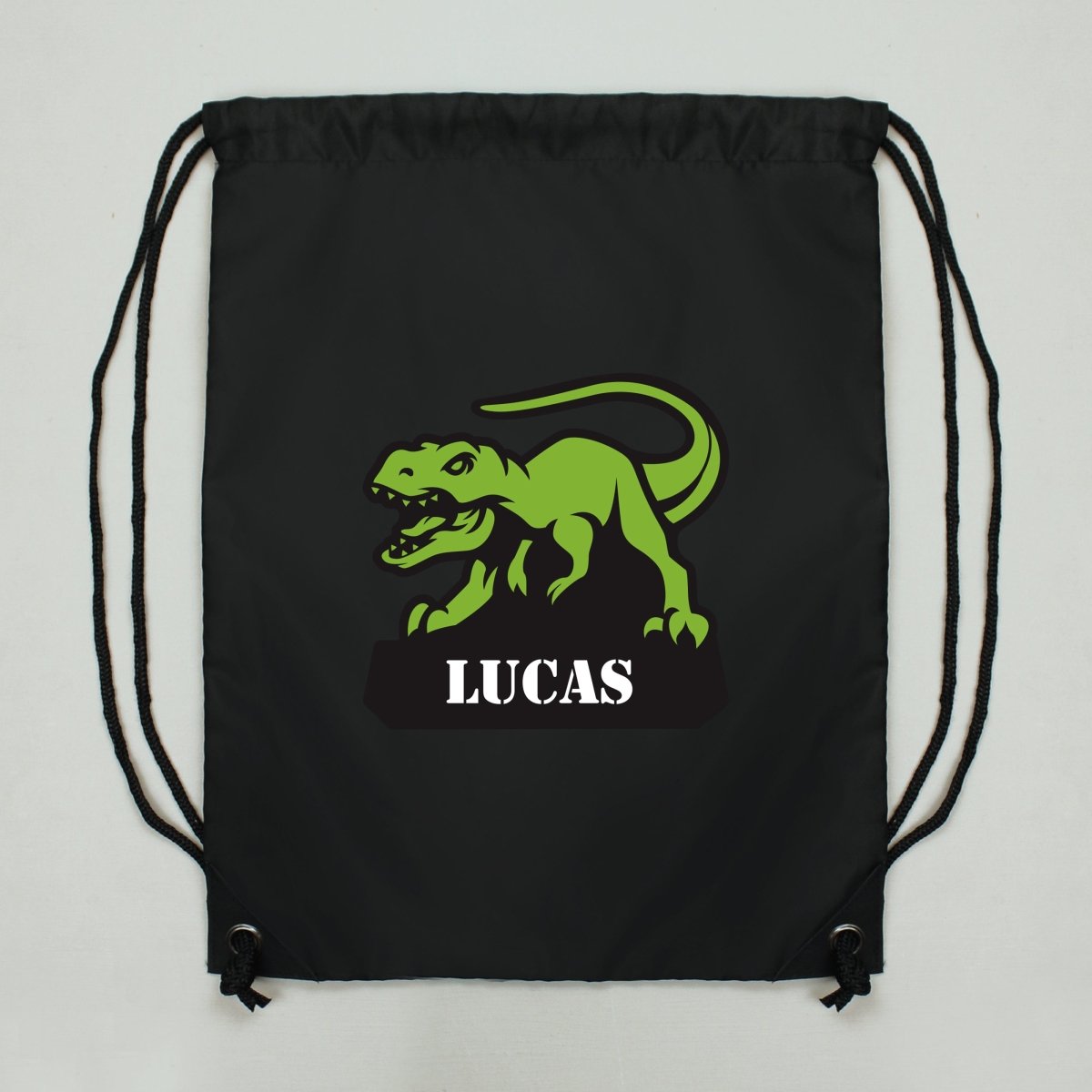 Personalised Dinosaur Black Kit Bag - I Want That Present