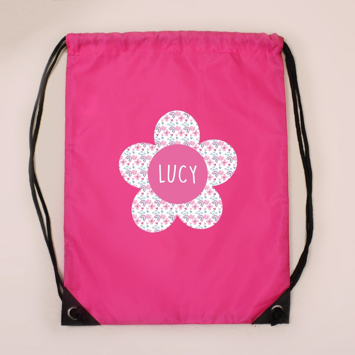 Personalised Flower Pink Kit Bag - I Want That Present