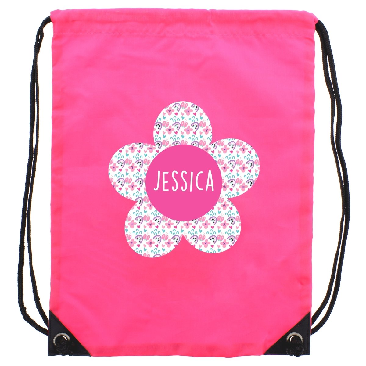 Personalised Flower Pink Kit Bag - I Want That Present
