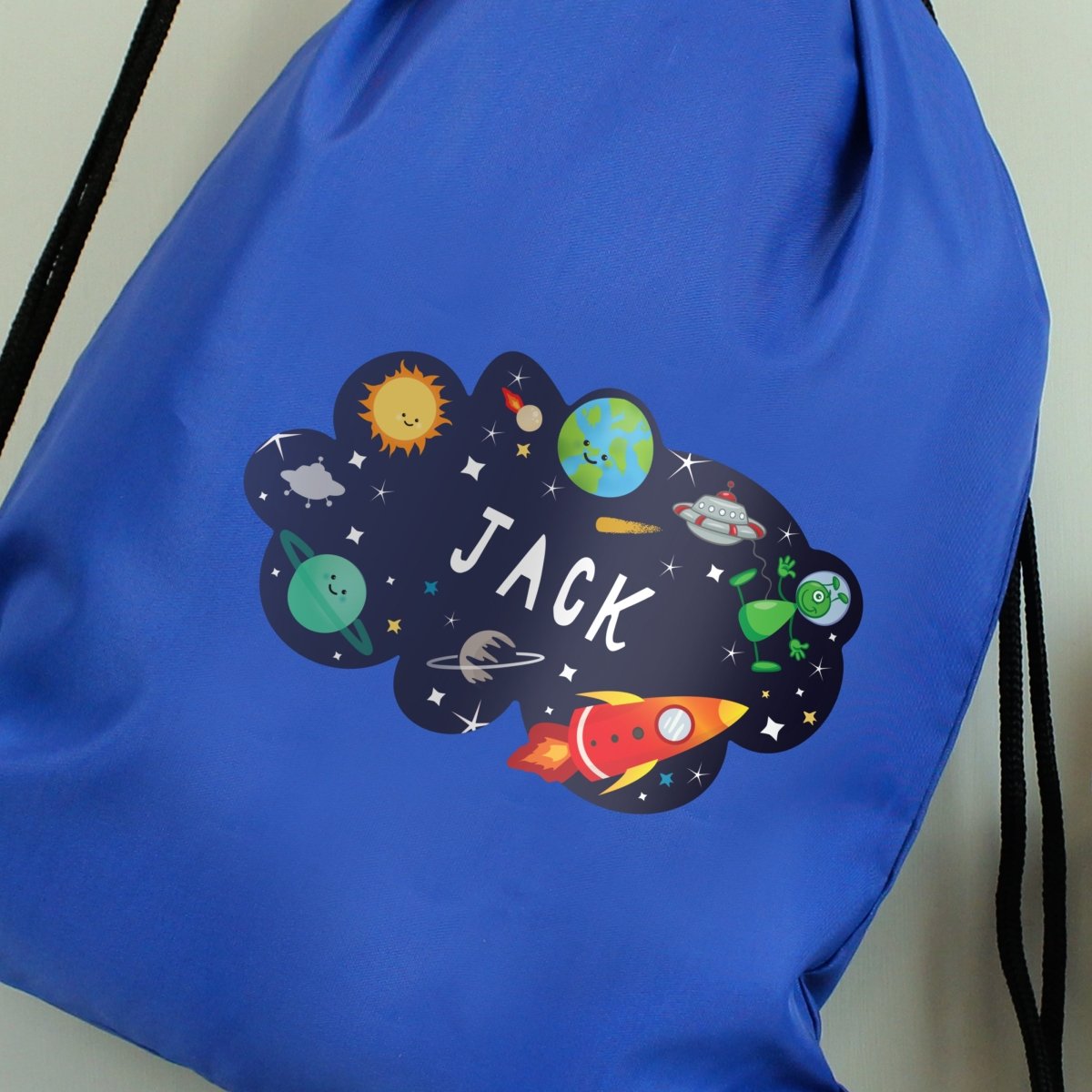 Personalised Space Blue Kit Bag - I Want That Present