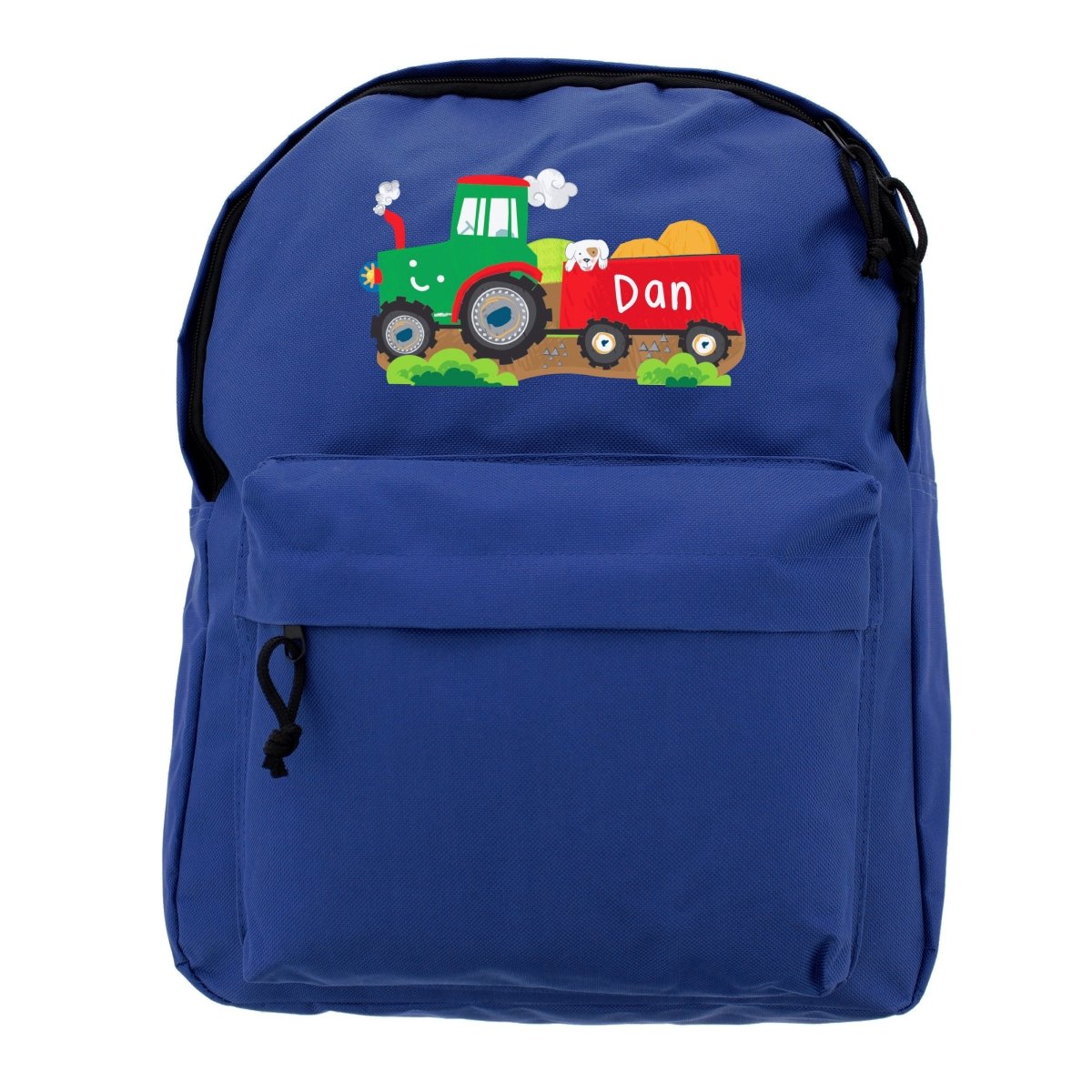 Personalised Tractor Blue Backpack - I Want That Present