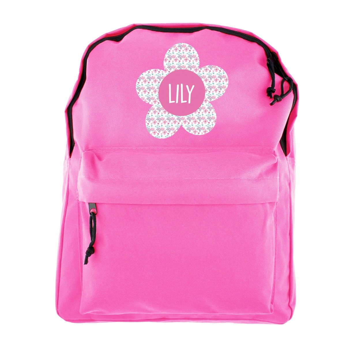 Personalised Flower Pink Backpack - I Want That Present