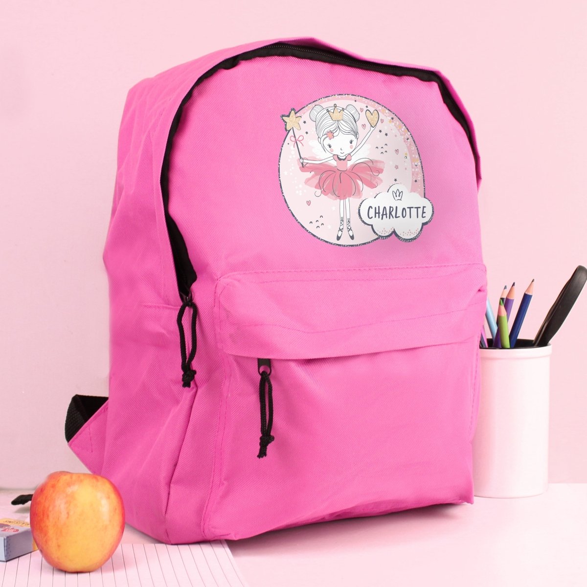Personalised Princess Ballerina Pink Backpack - I Want That Present