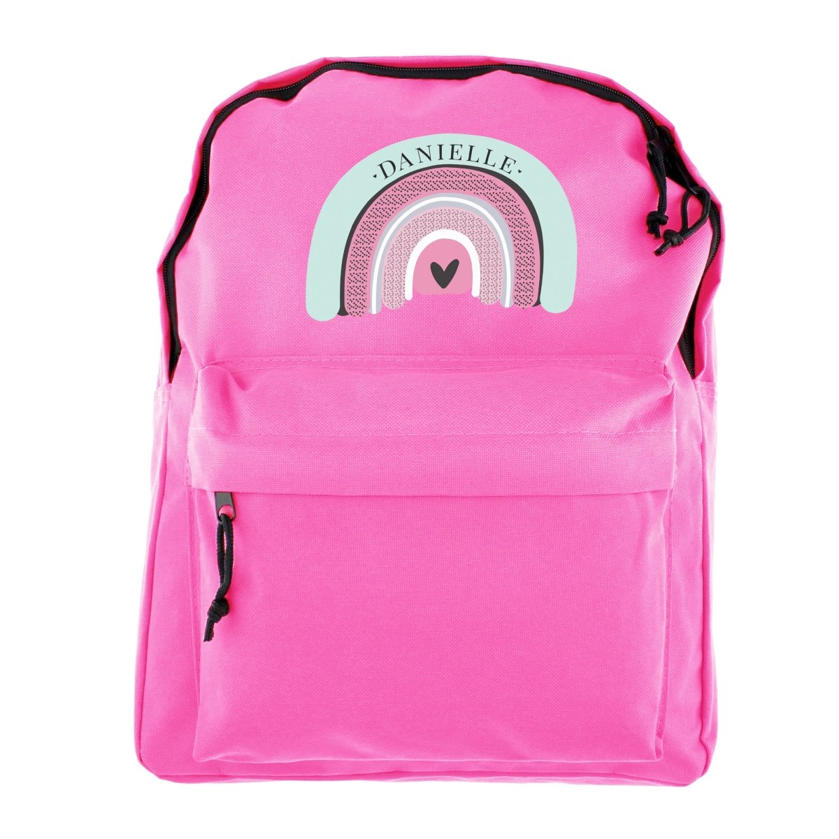 Personalised Pastel Rainbow Pink Backpack - I Want That Present