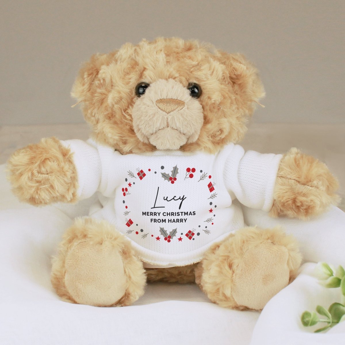 Personalised 'My Christmas' Teddy Bear - I Want That Present