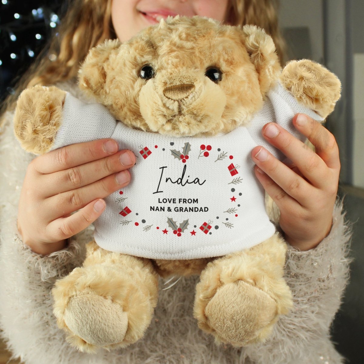 Personalised 'My Christmas' Teddy Bear - I Want That Present