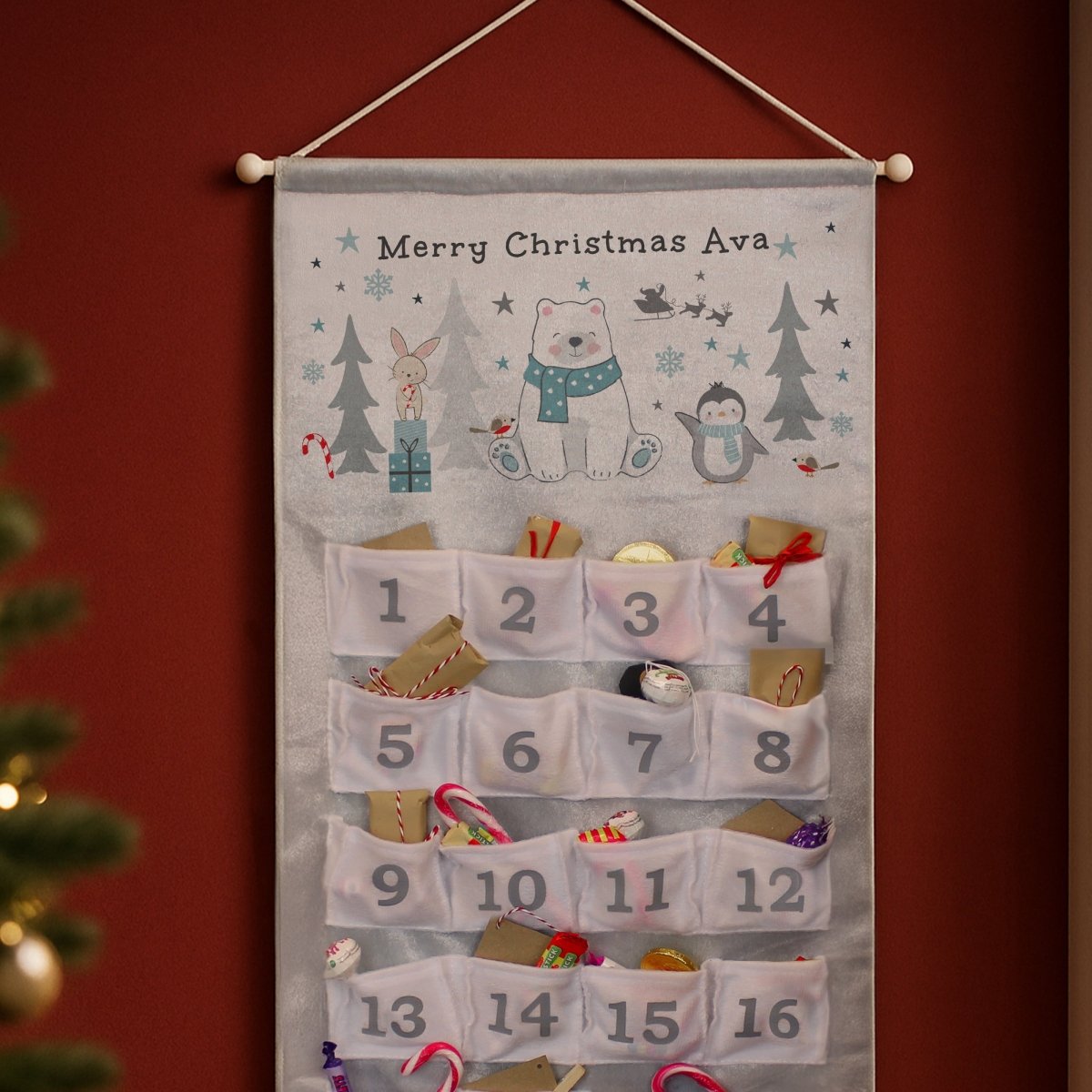 Personalised Polar Bear Advent Calendar - I Want That Present