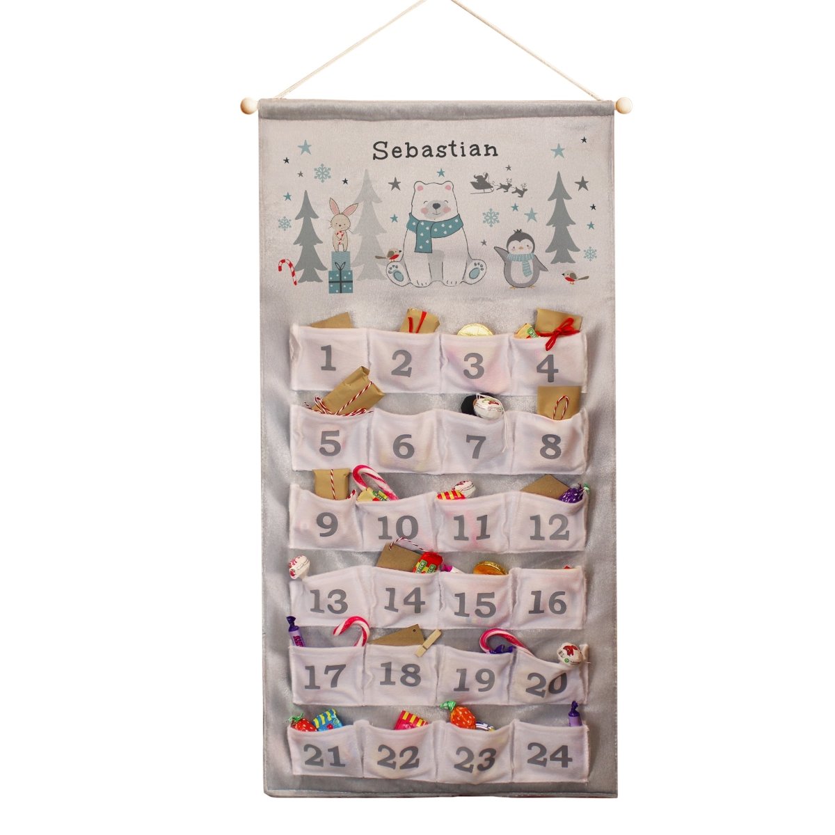 Personalised Polar Bear Advent Calendar - I Want That Present