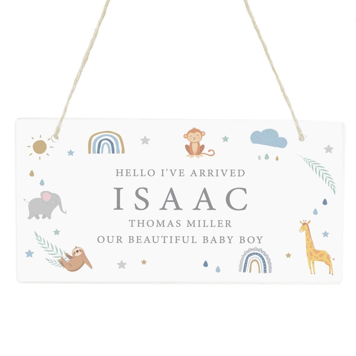 Personalised Safari Animals Wooden Sign - I Want That Present