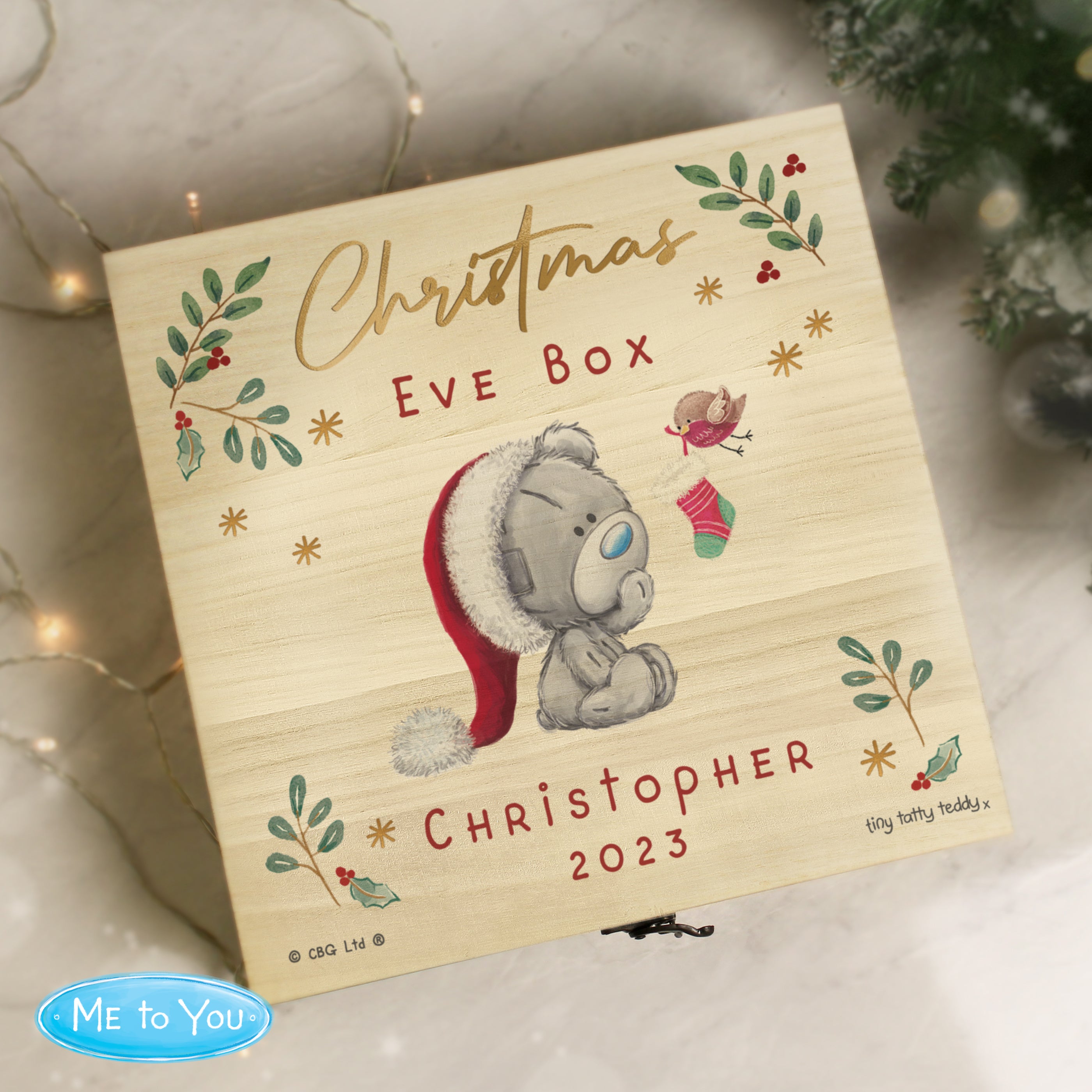 Personalised Christmas Eve box - Tiny Tatty Teddy