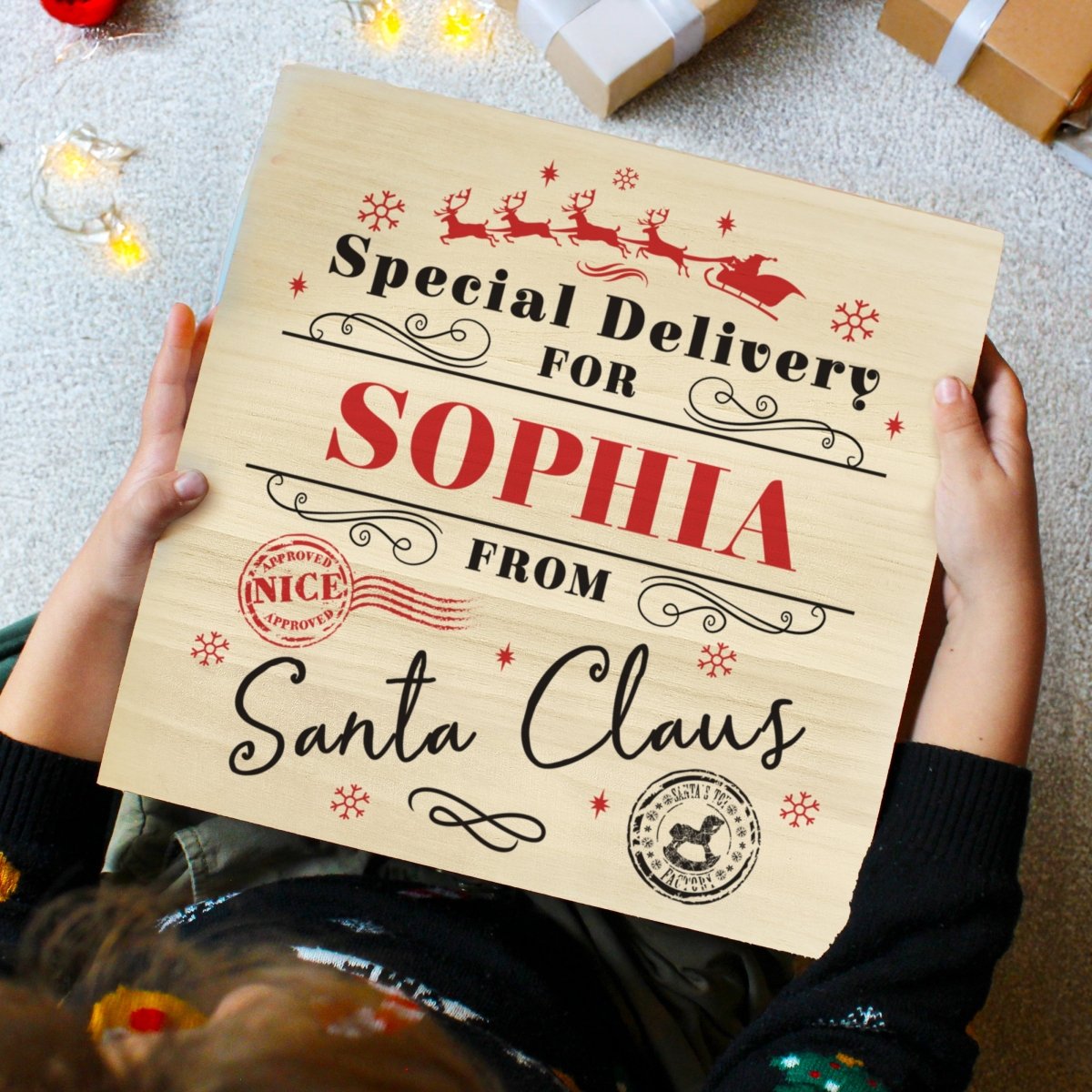 Personalised Special Delivery Christmas Eve Box - I Want That Present