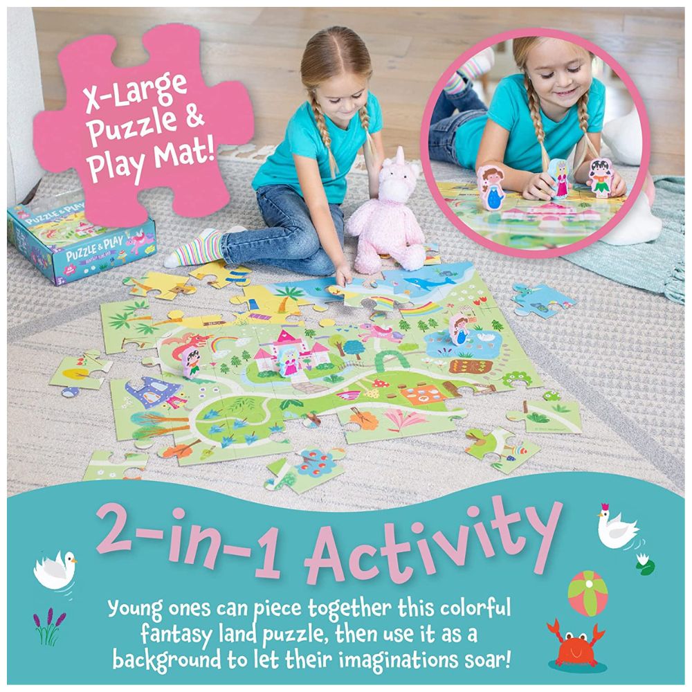 Peaceable Kingdom Puzzle & Play Fantasy Funland - I Want That Present