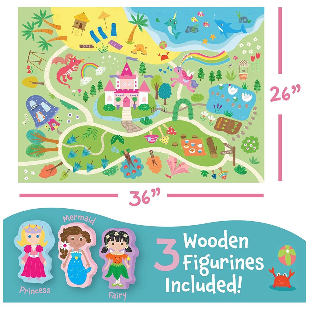 Peaceable Kingdom Puzzle & Play Fantasy Funland - I Want That Present